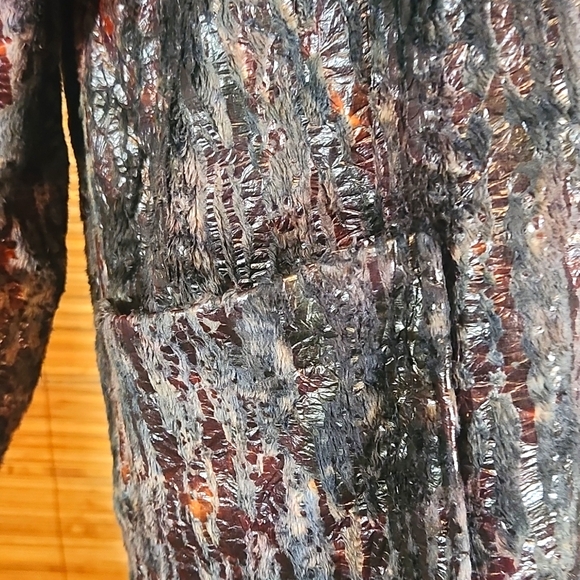 Crinkle Embossed Chenille Car Coat - Picture 5 of 12